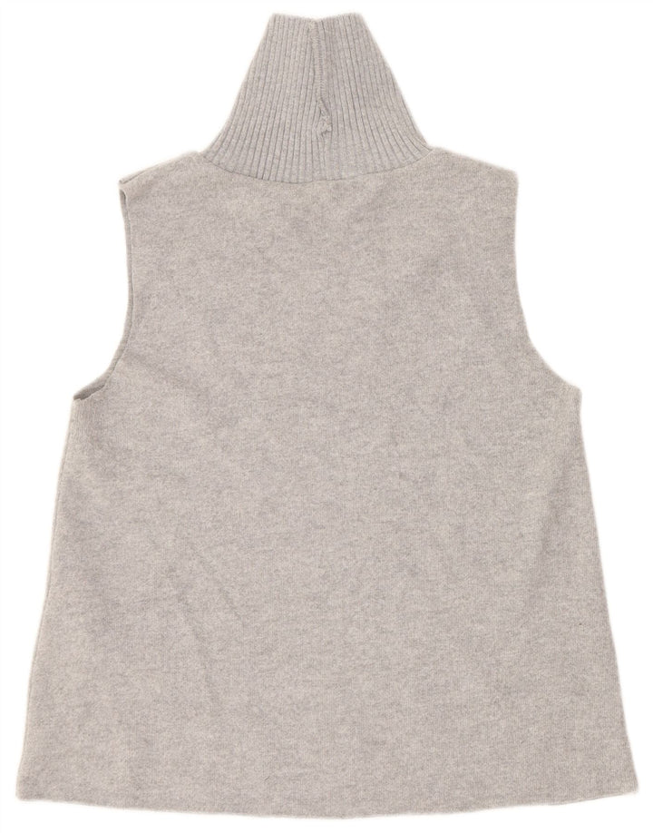 Zara Damevest Top UK 12 Medium Grå Polyester
