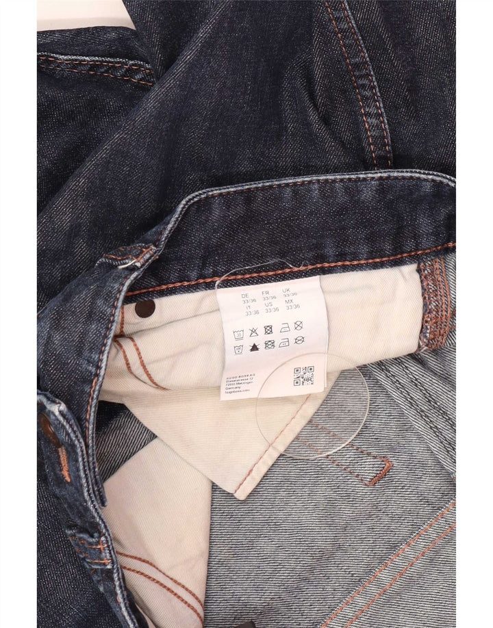 Hugo Boss lige jeans til kvinder W33 L26 marineblå bomuld