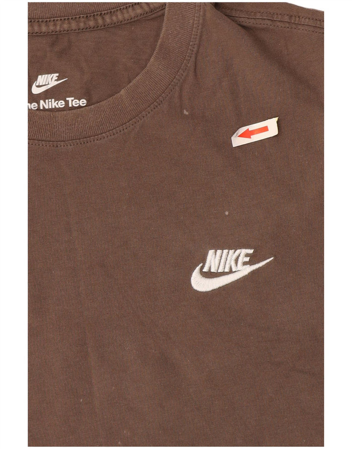 Nike T-shirt top mellem grå bomuld til mænd