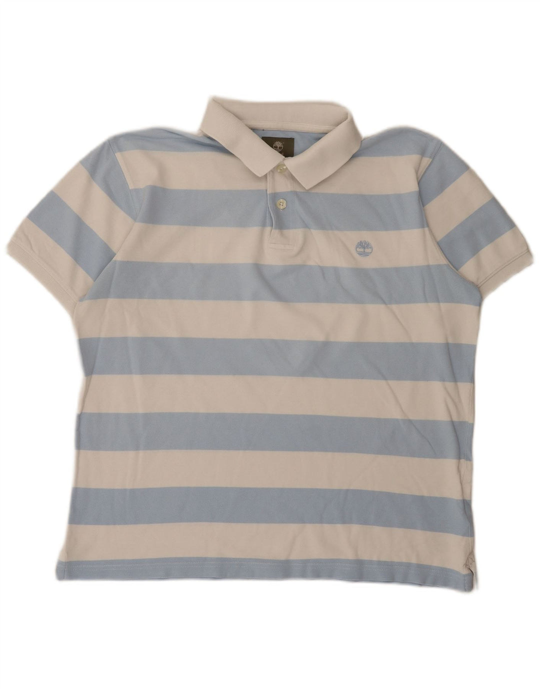 Timberland Herre Regular Fit Polo Shirt Stor blå stribet bomuld