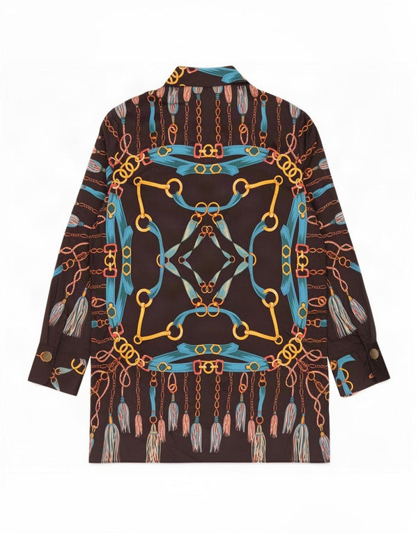 Zara Womens Loose Fit Graphic Shirt Dress UK 6 XS Black