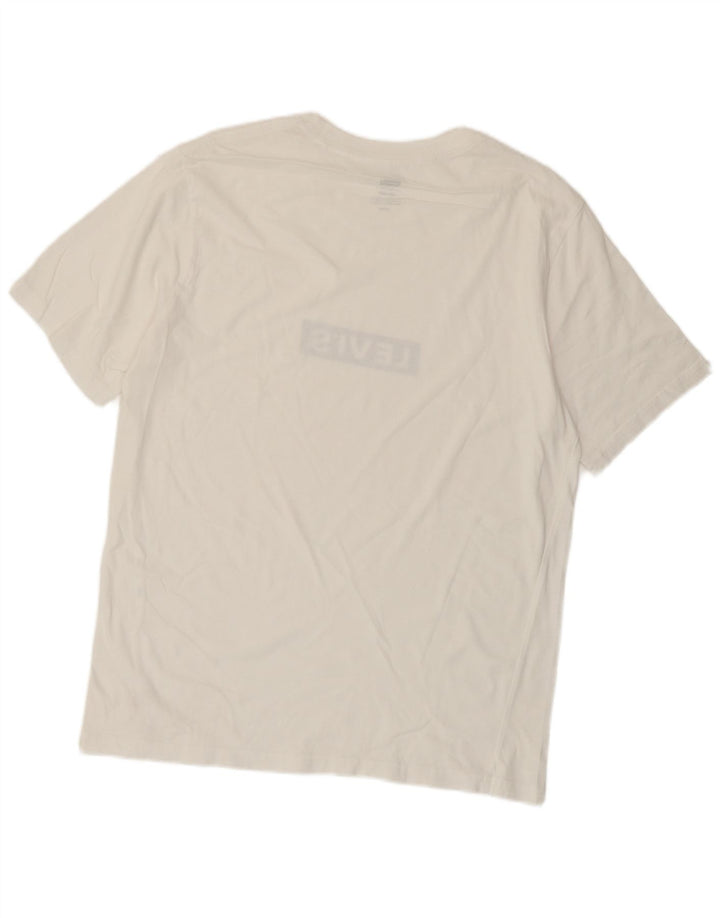 Levi's Herre Relaxed Fit Grafisk T-Shirt Top Lille Hvid