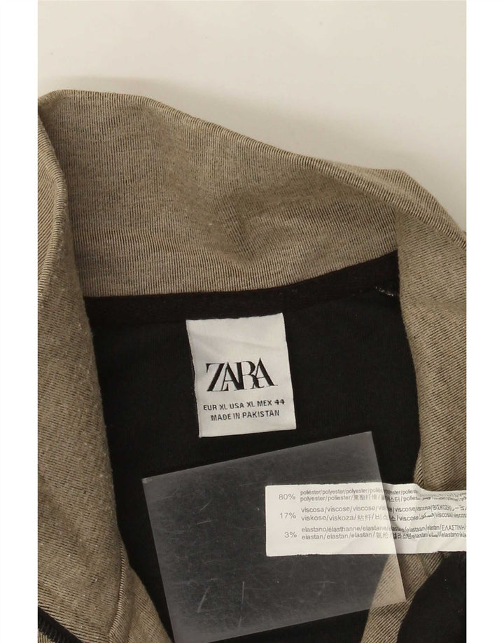Zara Træningsdragt til mænd Topjakke XL Grøn Flecked Polyester