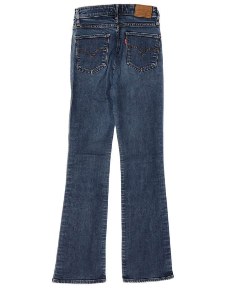 Levi's Womens 725 High Rise Bootcut Jeans W25 L32 Blue Lyocell