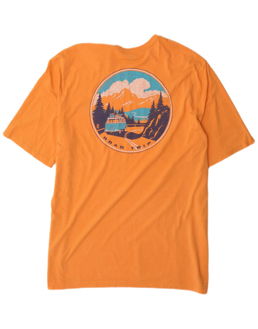 IZOD Herre Salt Water Grafisk T-Shirt Top 2XL Orange Bomuld