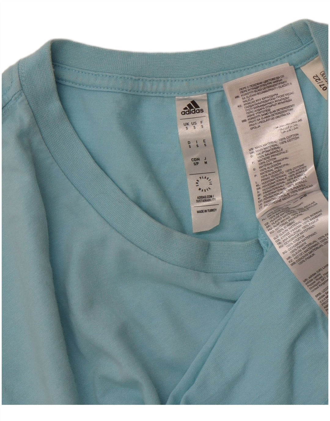 ADIDAS Grafisk T-shirt top til mænd, lille blå bomuld