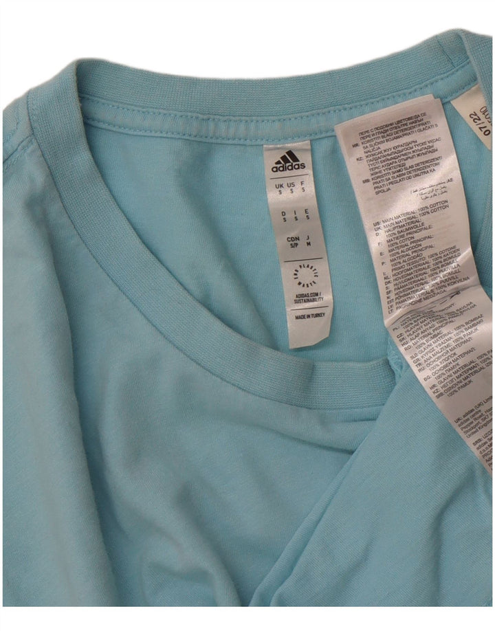 ADIDAS Grafisk T-shirt top til mænd, lille blå bomuld