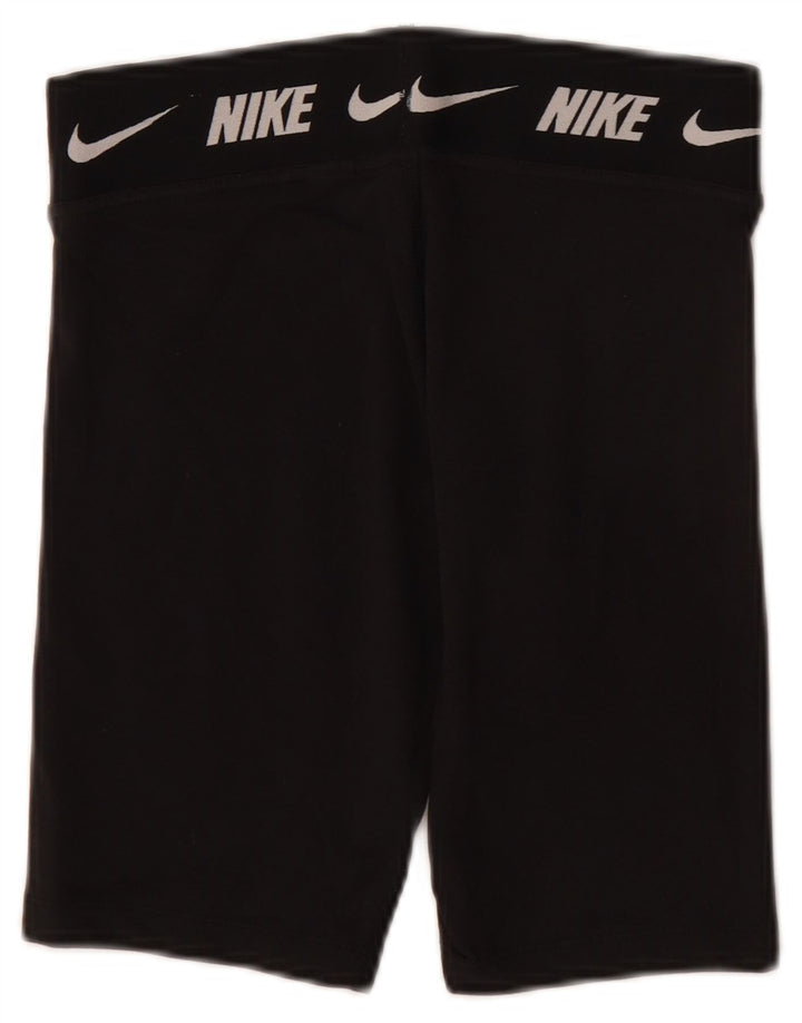 NIKE Womens Graphic Sport Shorts UK 10 Small  Black