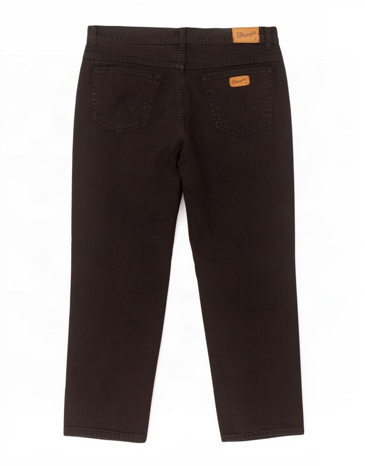 Wrangler Straight Jeans til mænd W38 L29 sort bomuld