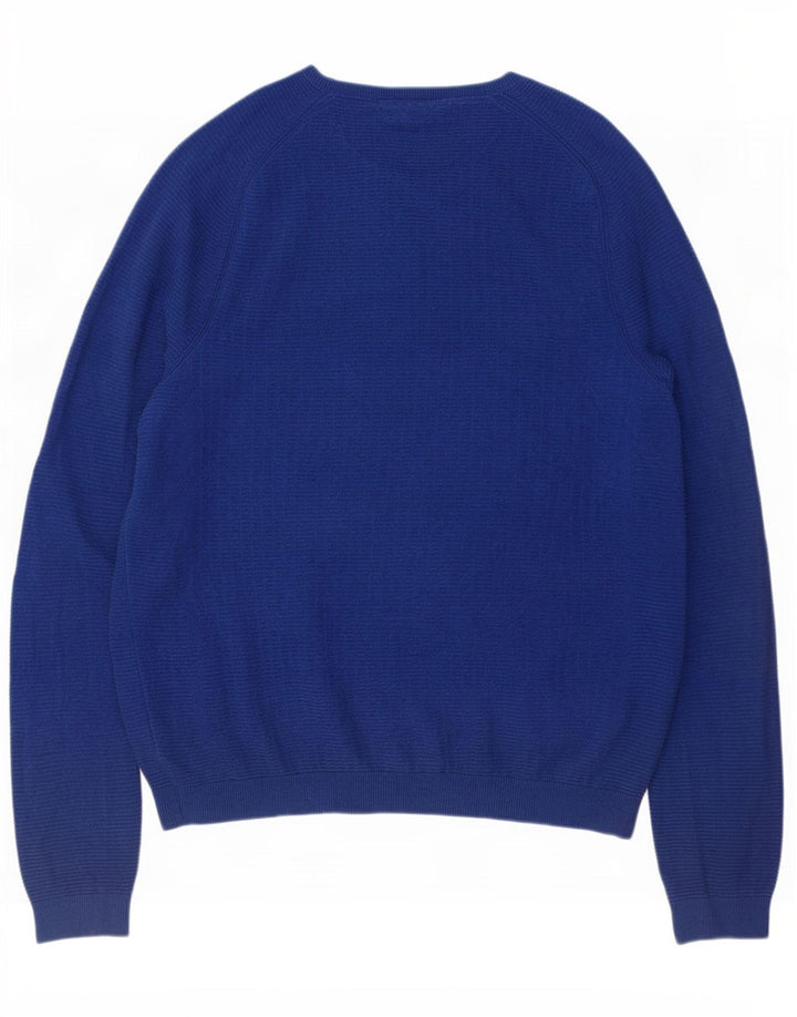 Ted Baker Herre Boat Neck Jumper Sweater Stor Blå Bomuld