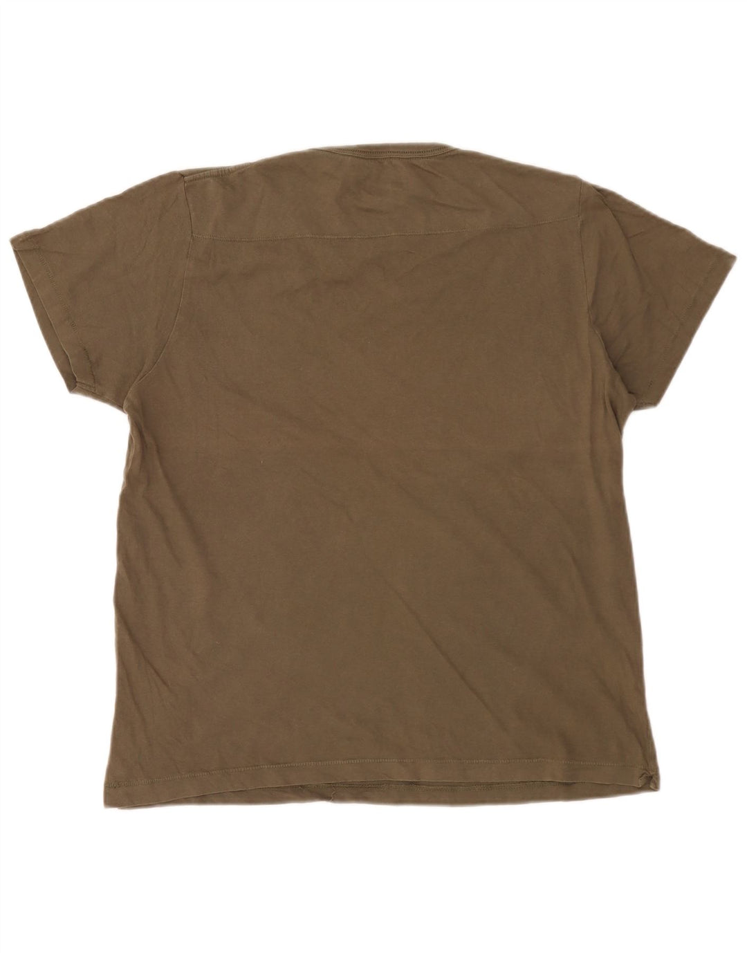 French Connection Herre T-Shirt Top Stor Khaki Colourblock Bomuld