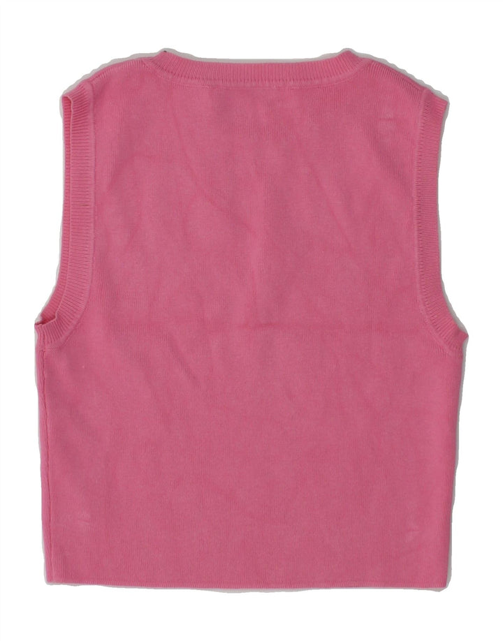 ZARA Womens Crop Vest Tank Top UK 12 Medium Pink Viscose Vintage Zara and Second-Hand Zara from Messina Hembry 