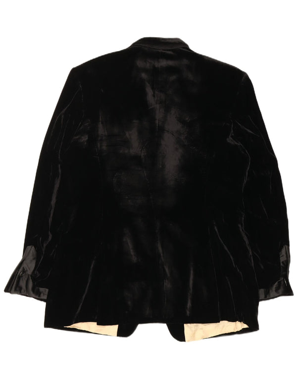 Paul Smith Herre 2-knap Velour Blazer Jacket UK 44 2XL Sort Viscose
