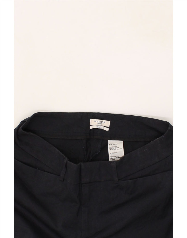 DOCKERS Womens Straight Casual Trousers US 6 Medium W30 L28 Navy Blue Vintage Dockers and Second-Hand Dockers from Messina Hembry 