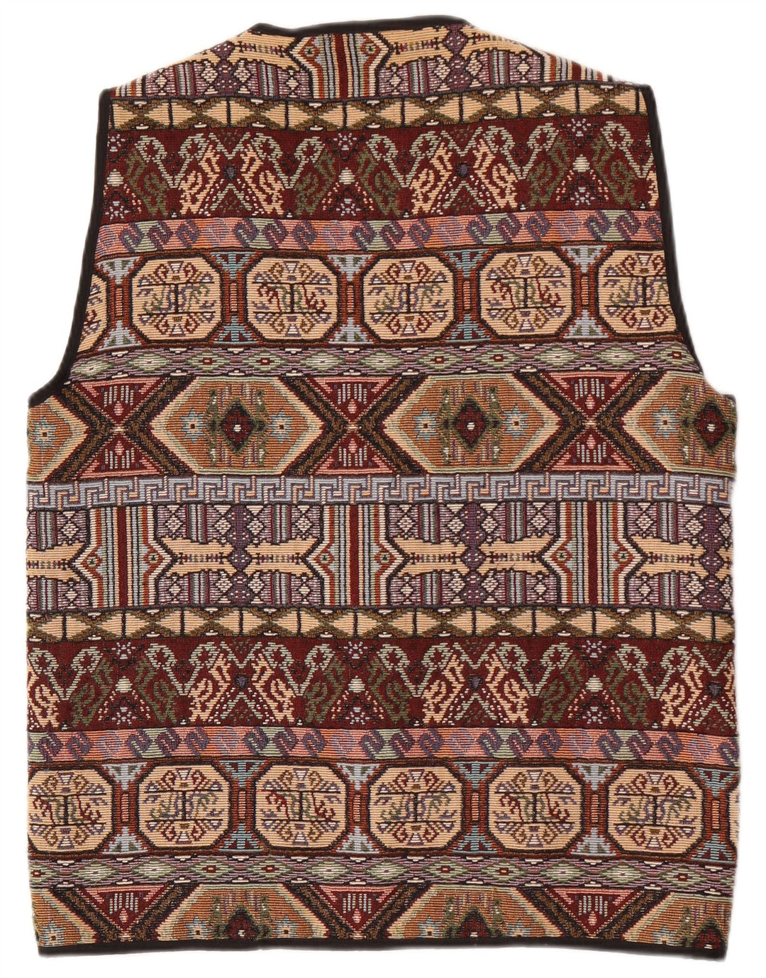 Vintage herrevest XL Brun Geometrisk