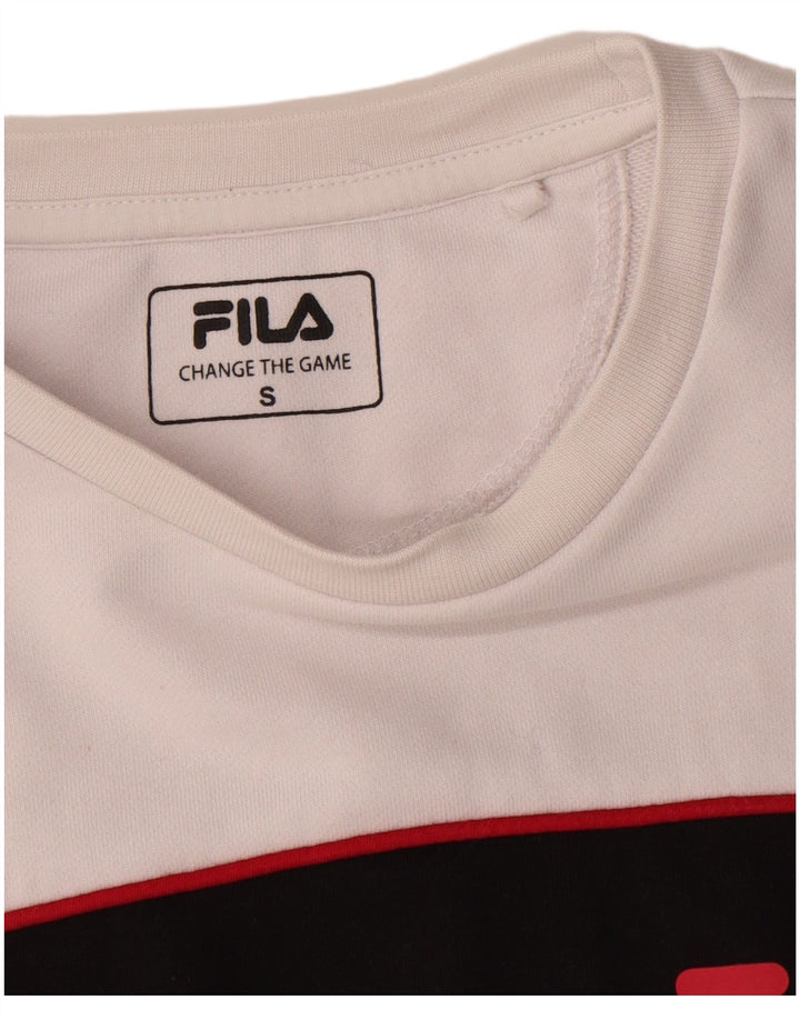 Fila Herre grafisk sweatshirt jumper lille hvid farveblok