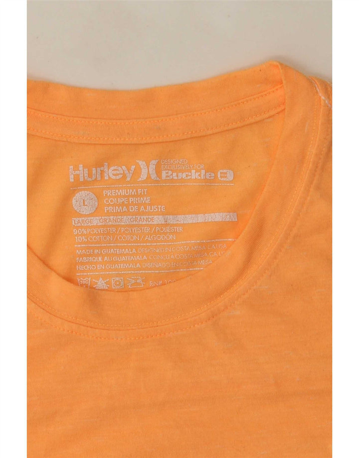 Hurley Herre Premium Fit T-Shirt Top Stor Orange Polyester