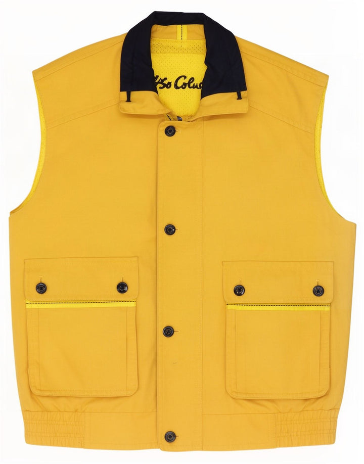 Carlo Colucci Herre Utility Jacket IT 50 Stor Gul Bomuld