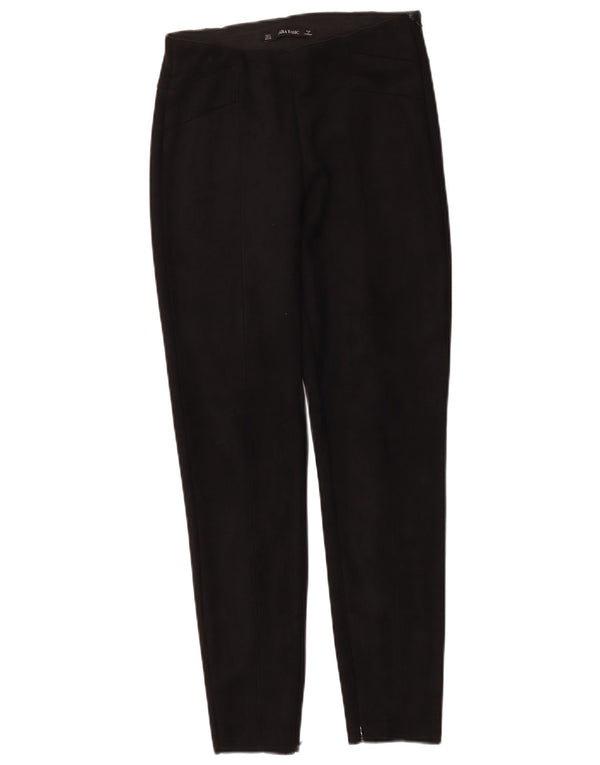 Zara Dame Skinny Casual Bukser Små W26 L27 Sort Polyester