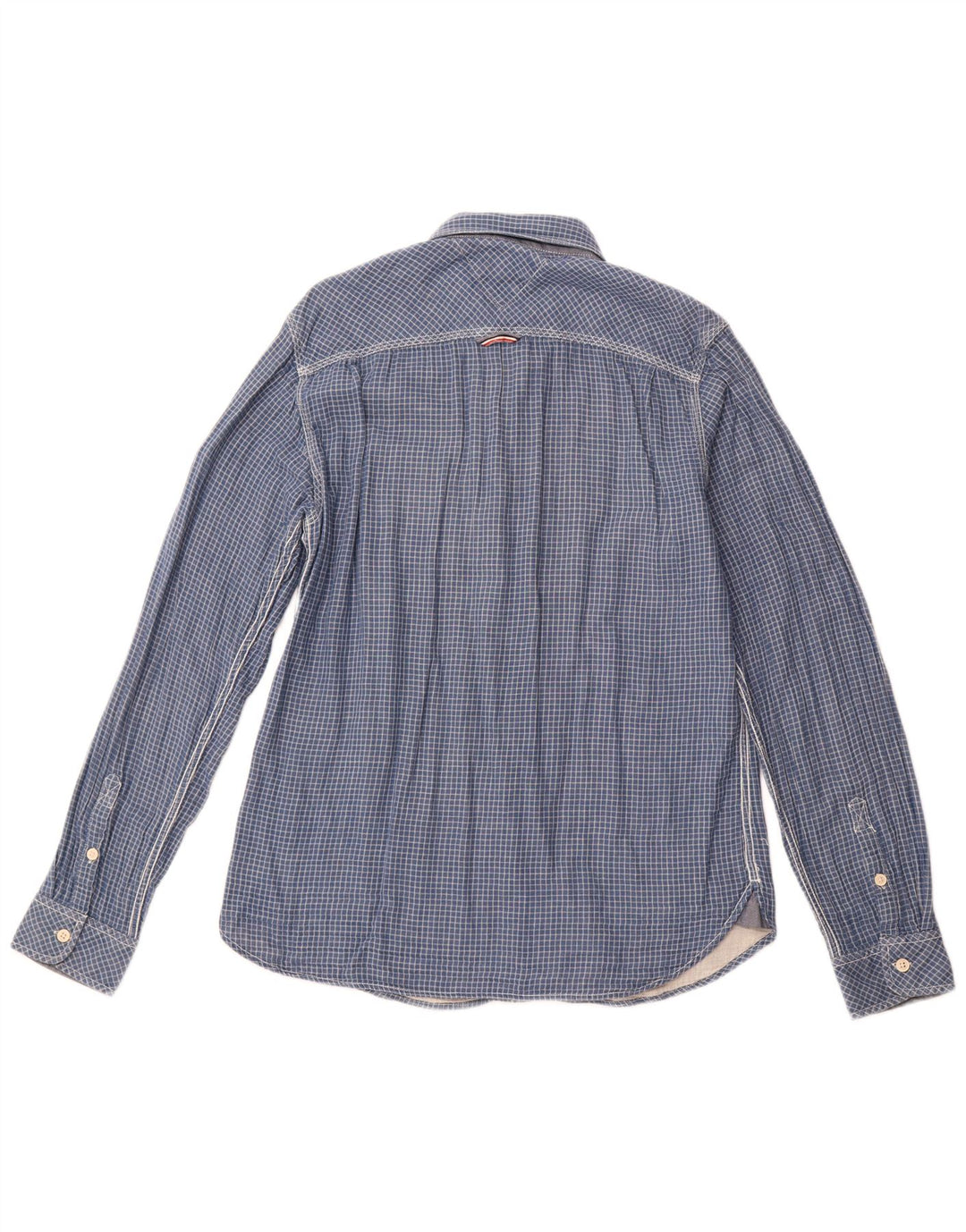 TOMMY HILFIGER Herreskjorte Medium marineblå ternet bomuld