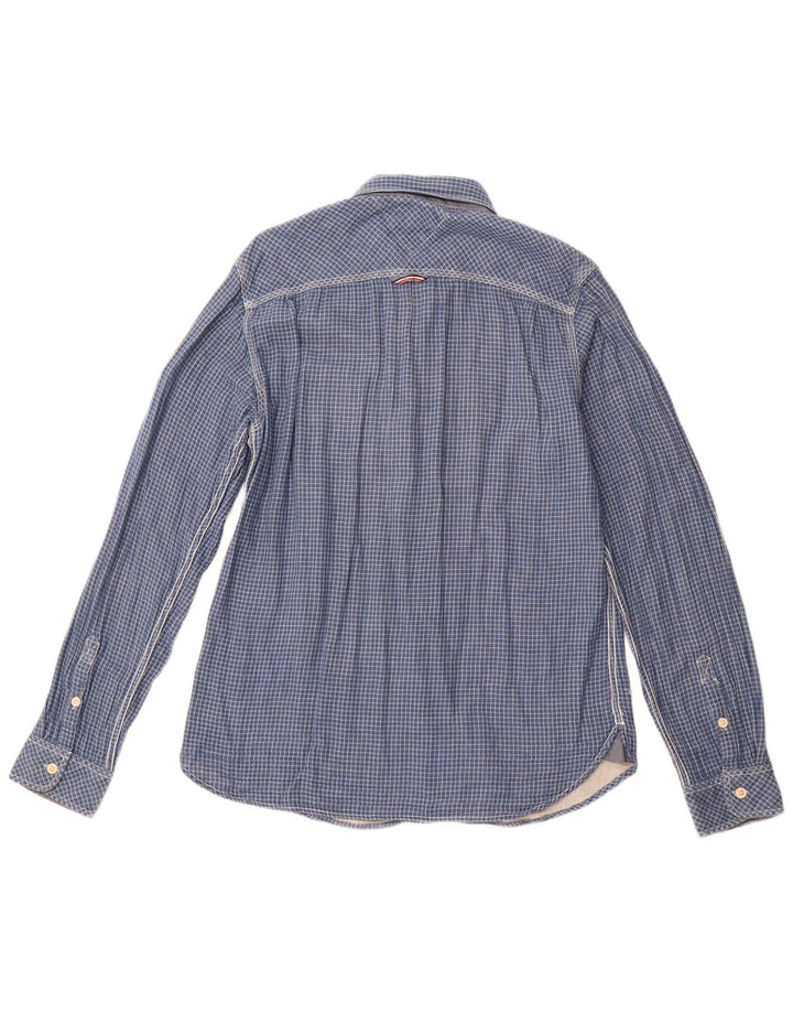 TOMMY HILFIGER Herreskjorte Medium marineblå ternet bomuld