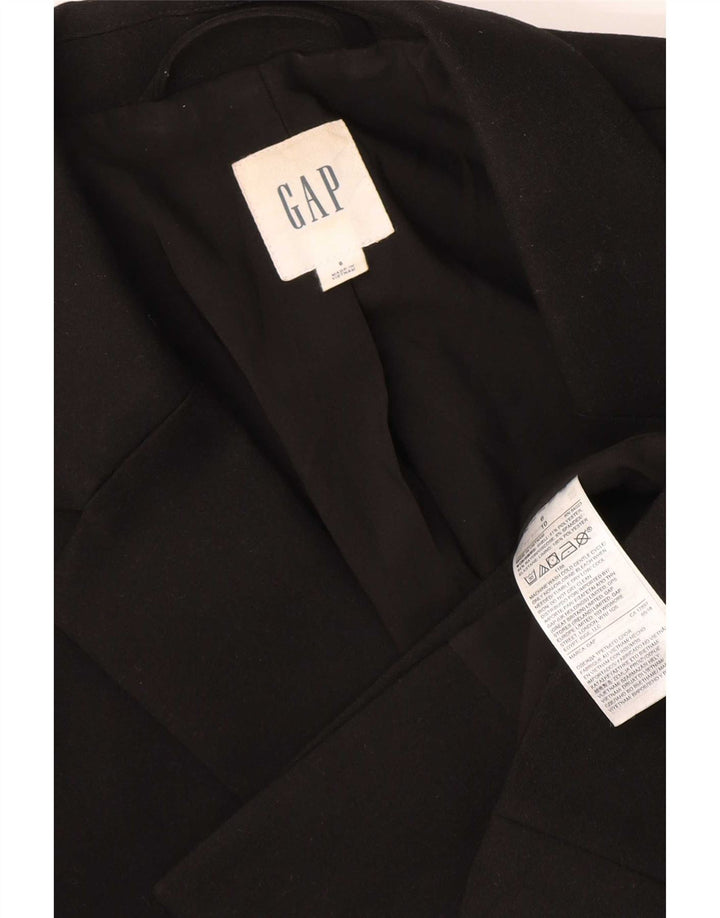 Gap Dame Dobbeltradet Oversized Blazer Jacket UK 6 XS Sort Polyester