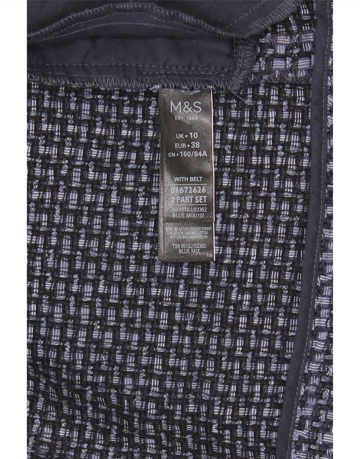 Marks & Spencer dame cardigantrøje med 3/4 ærmer UK 10 Small Blue