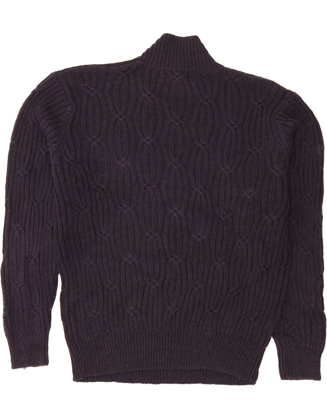 ORVIS Womens Turtle Neck Jumper Sweater UK 10 Small Navy Blue Ramie Vintage Orvis and Second-Hand Orvis from Messina Hembry 