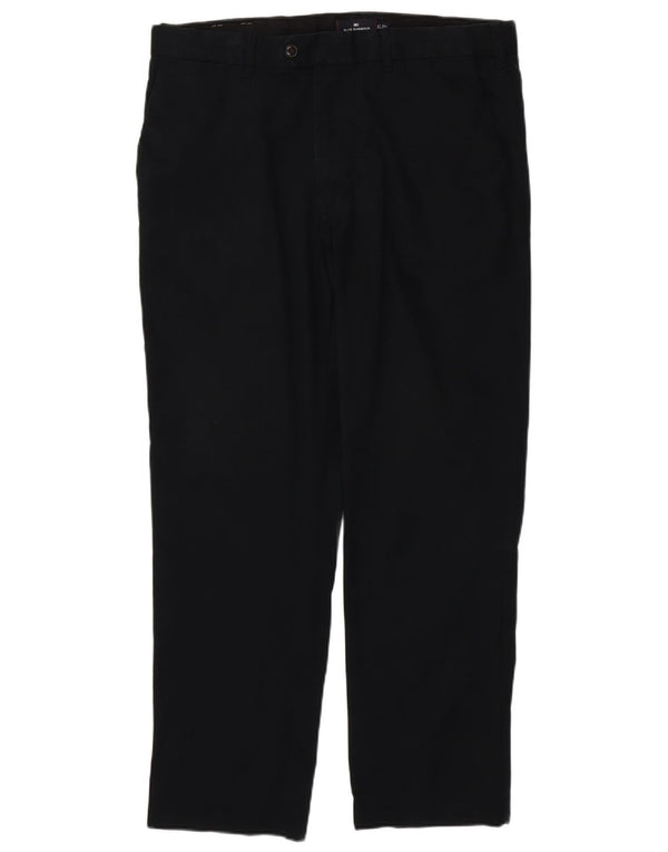 MARKS & SPENCER Mens Straight Chino Trousers W38 L31 Black Cotton