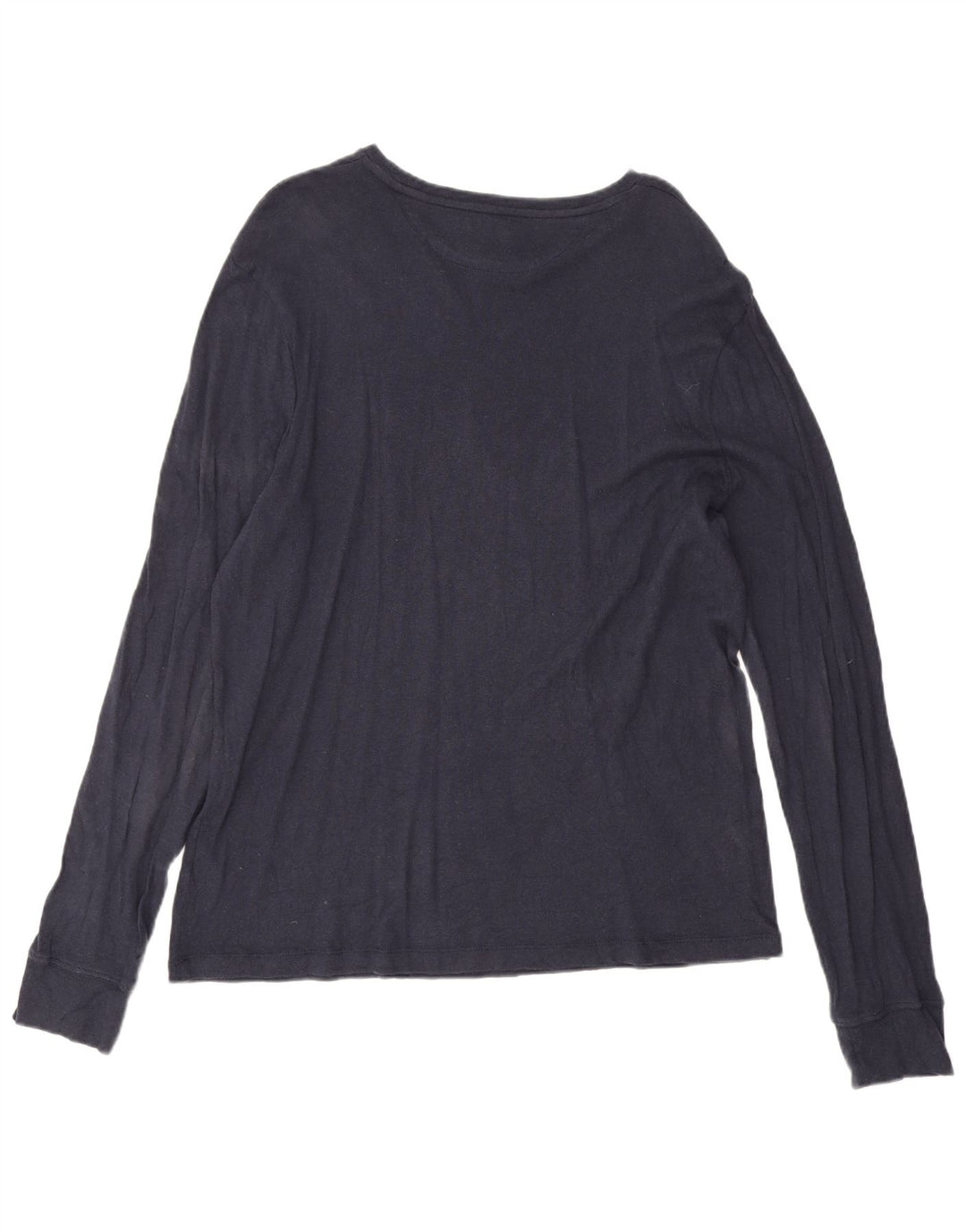 J. Crew Herre Top Langærmet XL Marineblå Bomuld