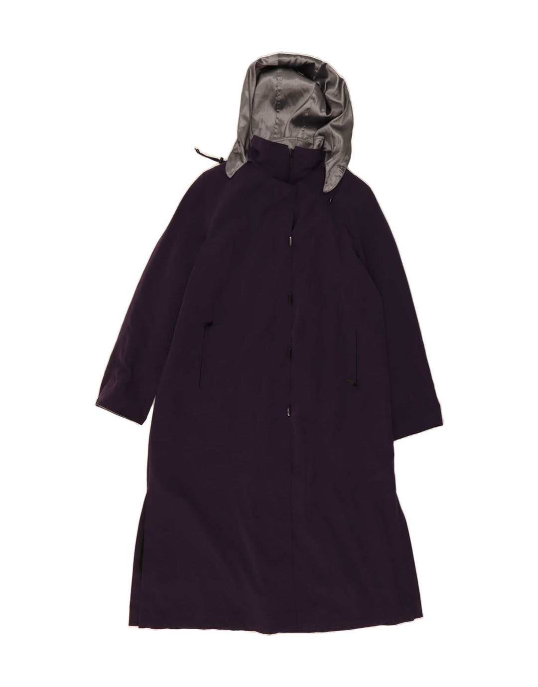 JAQUES VERT Womens Hooded Overcoat UK 16 Large Purple Acrylic Vintage Jaques Vert and Second-Hand Jaques Vert from Messina Hembry 