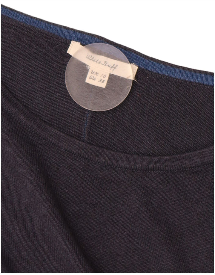 WHITE STUFF Dame Boat Neck Jumper Sweater UK 10 Small Navy Blue
