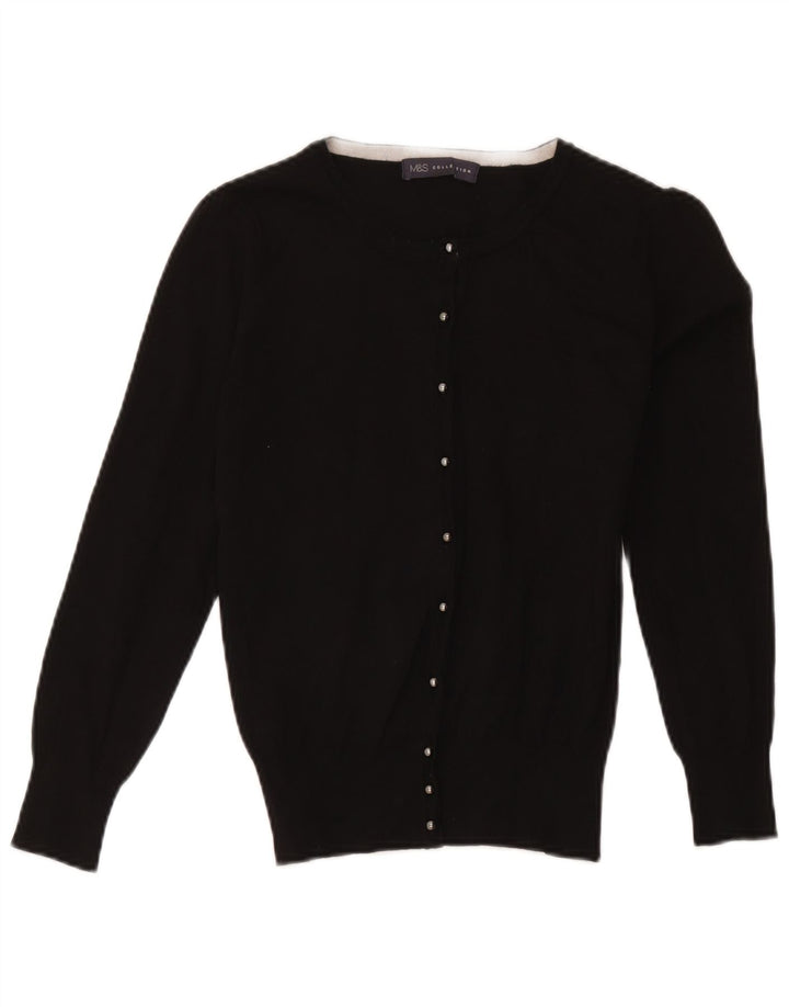 Marks & Spencer Dame Cardigan Sweater UK 10 Small Black