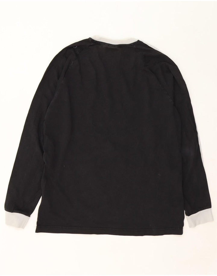 Adidas Herre Top Langærmet Stor Sort Colourblock Bomuld