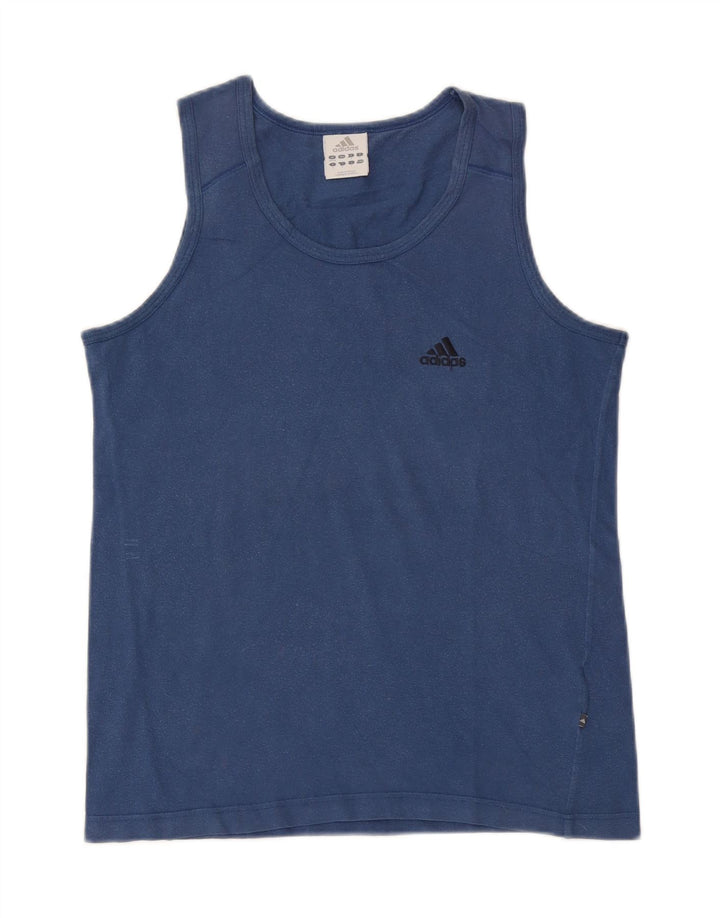 Adidas Herrevest Top UK 38/40 Medium Navyblå Bomuld