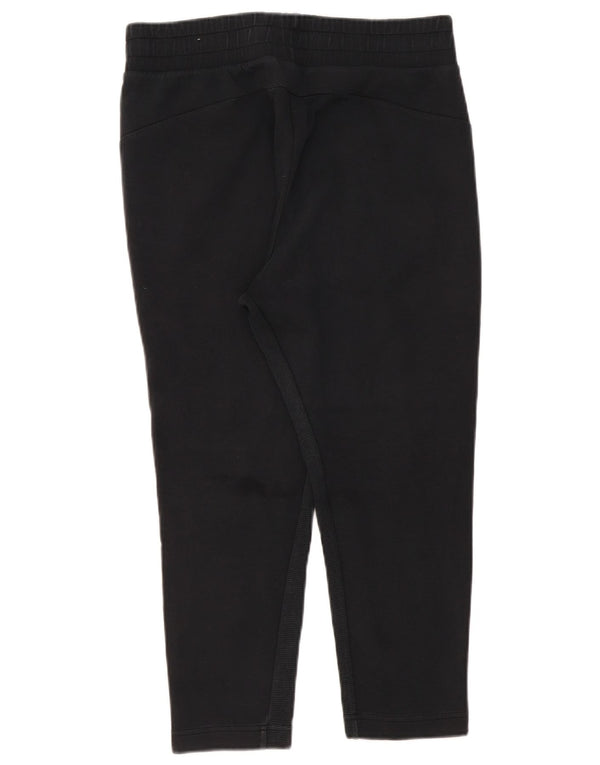Puma Womens Crop træningsdragt Bukser Joggers UK 14 Large Black Bomuld