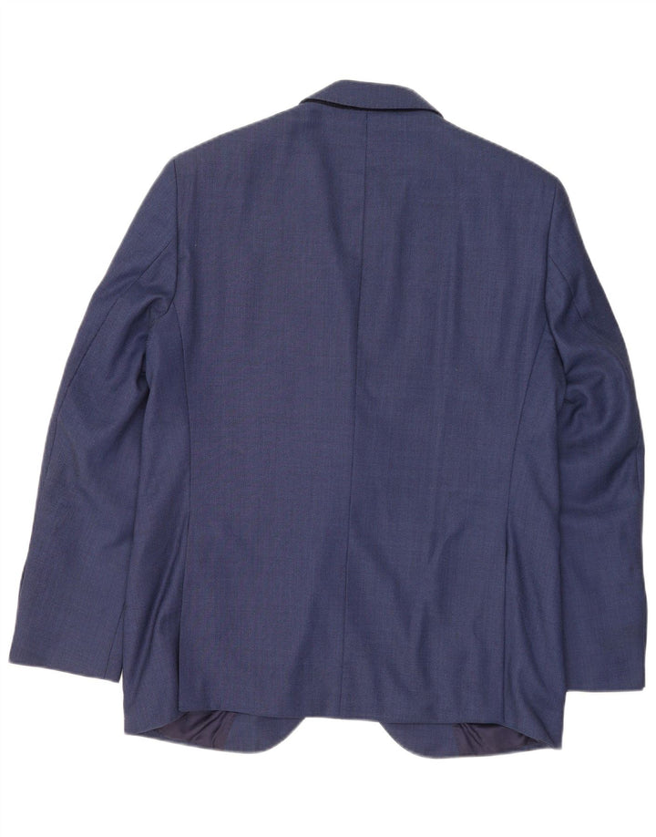 Hackett Herre 2 Button Blazer Jacket UK 42 XL Blå Uld