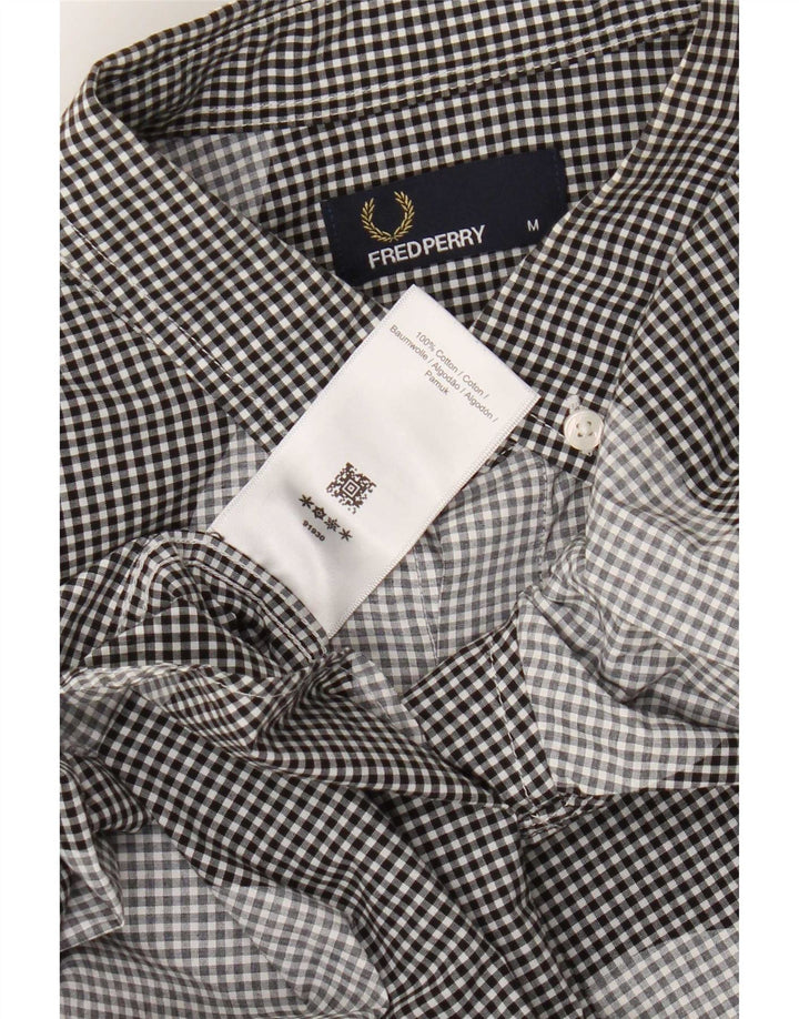 Fred Perry Herreskjorte Medium Sort Polka Dot Bomuld
