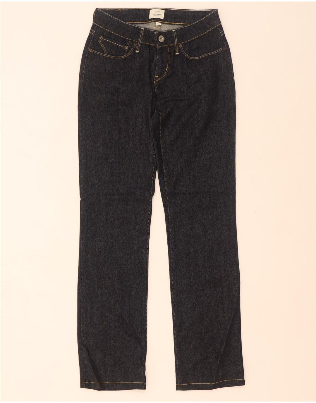 Levi's Womens Bold Curve Straight Jeans W25 L32 Sort Bomuld