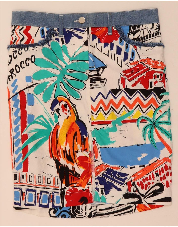 ROCCOBAROCCO Womens Straight Skirt IT42 Medium W30  Multicoloured Vintage Roccobarocco and Second-Hand Roccobarocco from Messina Hembry 
