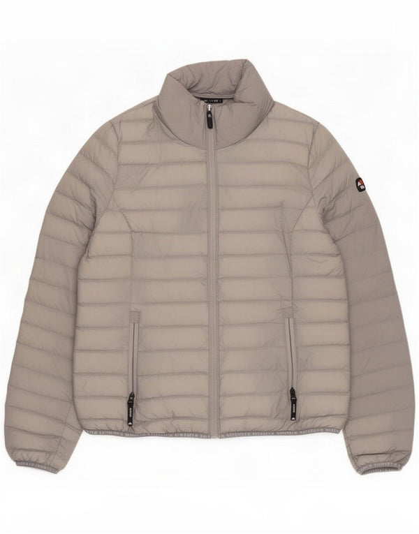 Superdry Womens Padded Jacket UK 14 Large Grey Nylon