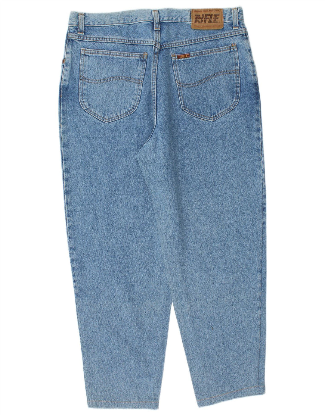 RIFLE Herre Cropped Loose Jeans W36 L26 Blå Bomuld