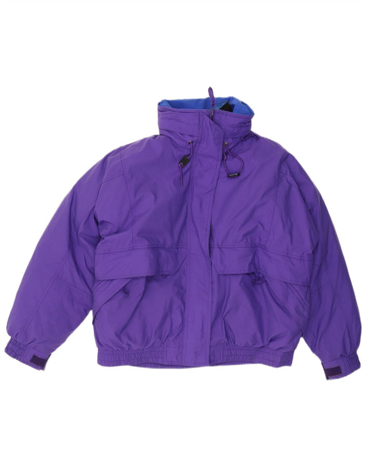 Eddie Bauer Dame Oversized hættetrøje polstret jakke UK 16 Large Purple