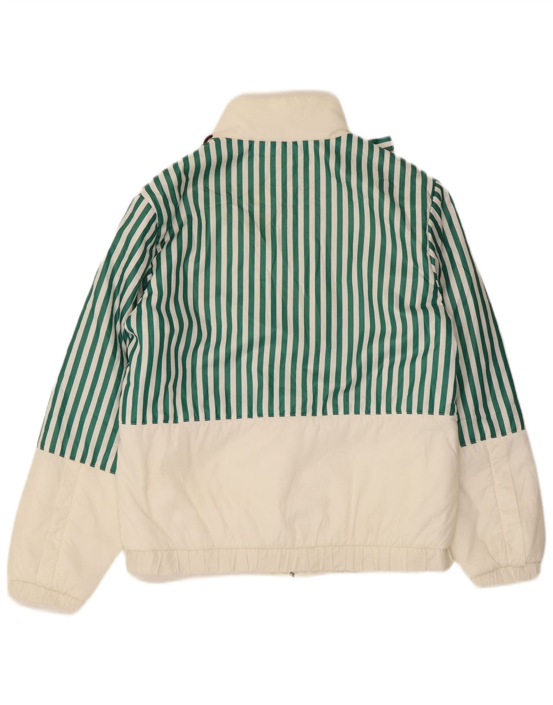 Vintage bomberjakke til mænd IT 46 Lille grøn stribet polyester