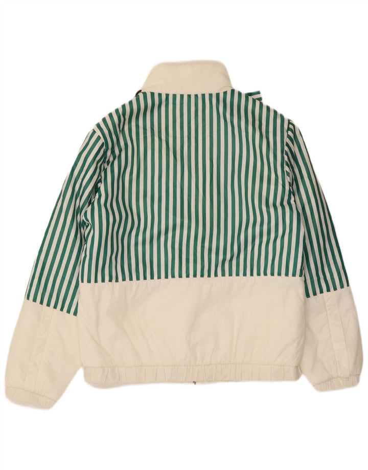 Vintage bomberjakke til mænd IT 46 Lille grøn stribet polyester