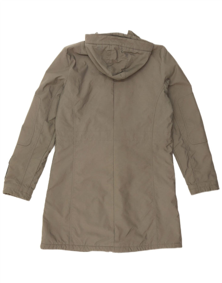 Adidas Dame Hætte Overfrakke UK 14 Medium Grey Polyester