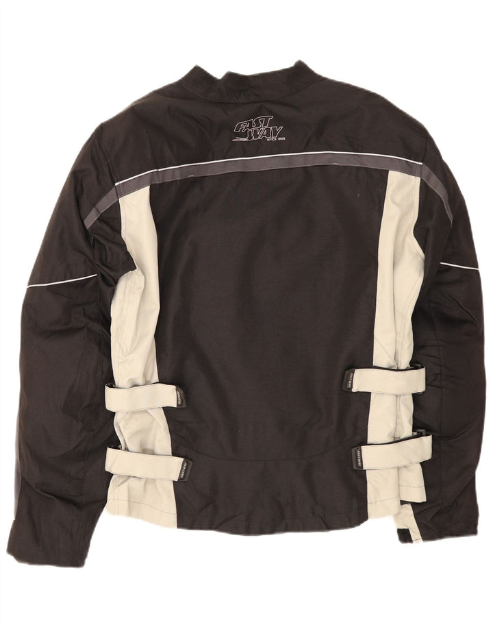 Fast Way Herre Racer Jacket UK 38 Medium Sort Colourblock Polyester
