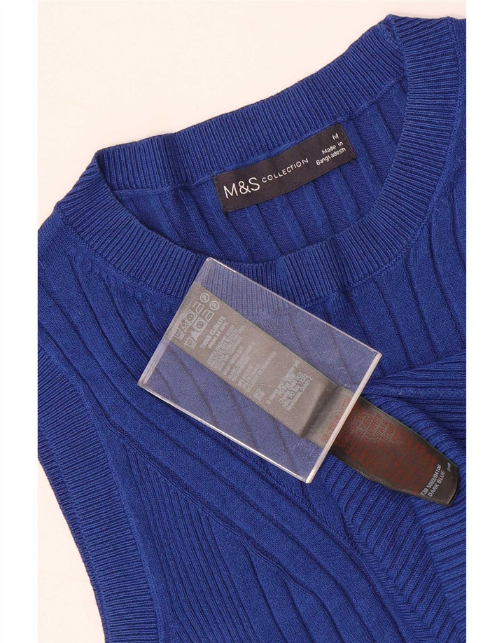 Marks & Spencer Damevest Top UK 12 Medium Blue Viscose