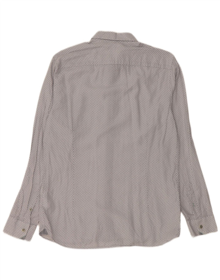 Ted Baker Herreskjorte str. 3 Medium Grey Spotted Lyocell