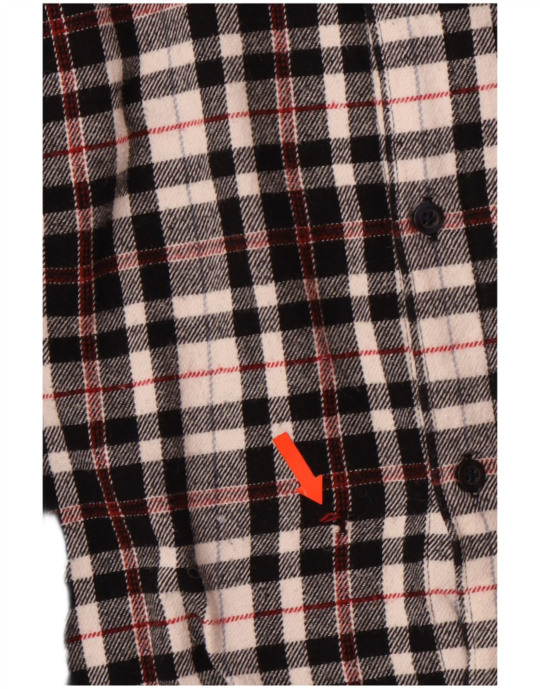 Jack Wills Herre ternet Classic Fit Flannel skjorte XL sort ternet bomuld